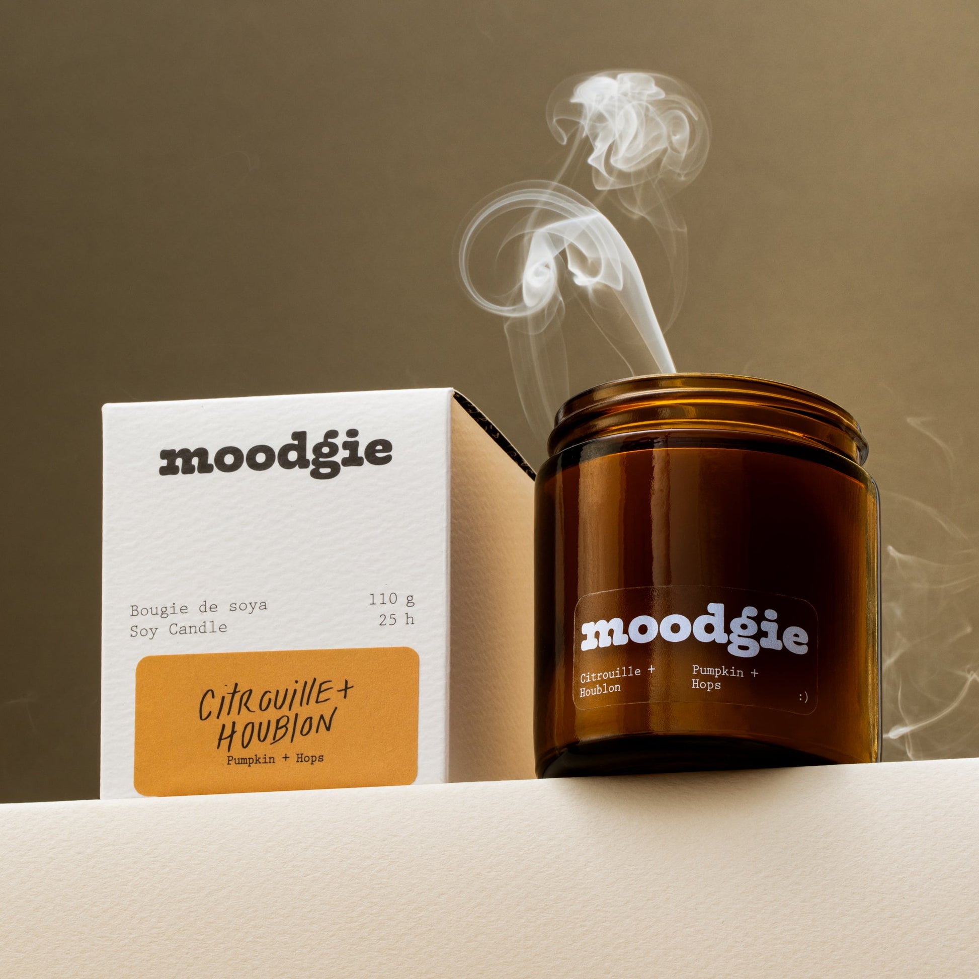 Bougie - Citrouille + Houblon - Moodgie