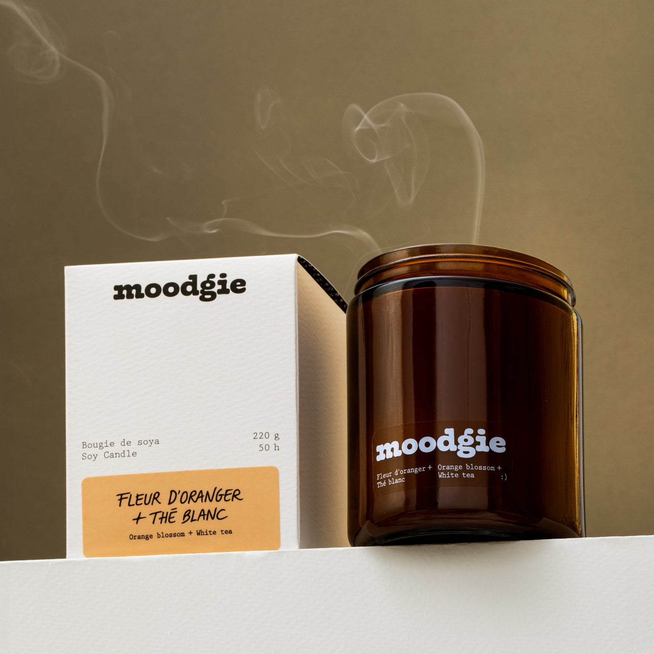 Bougie - Fleur d'oranger + Thé blanc - Moodgie