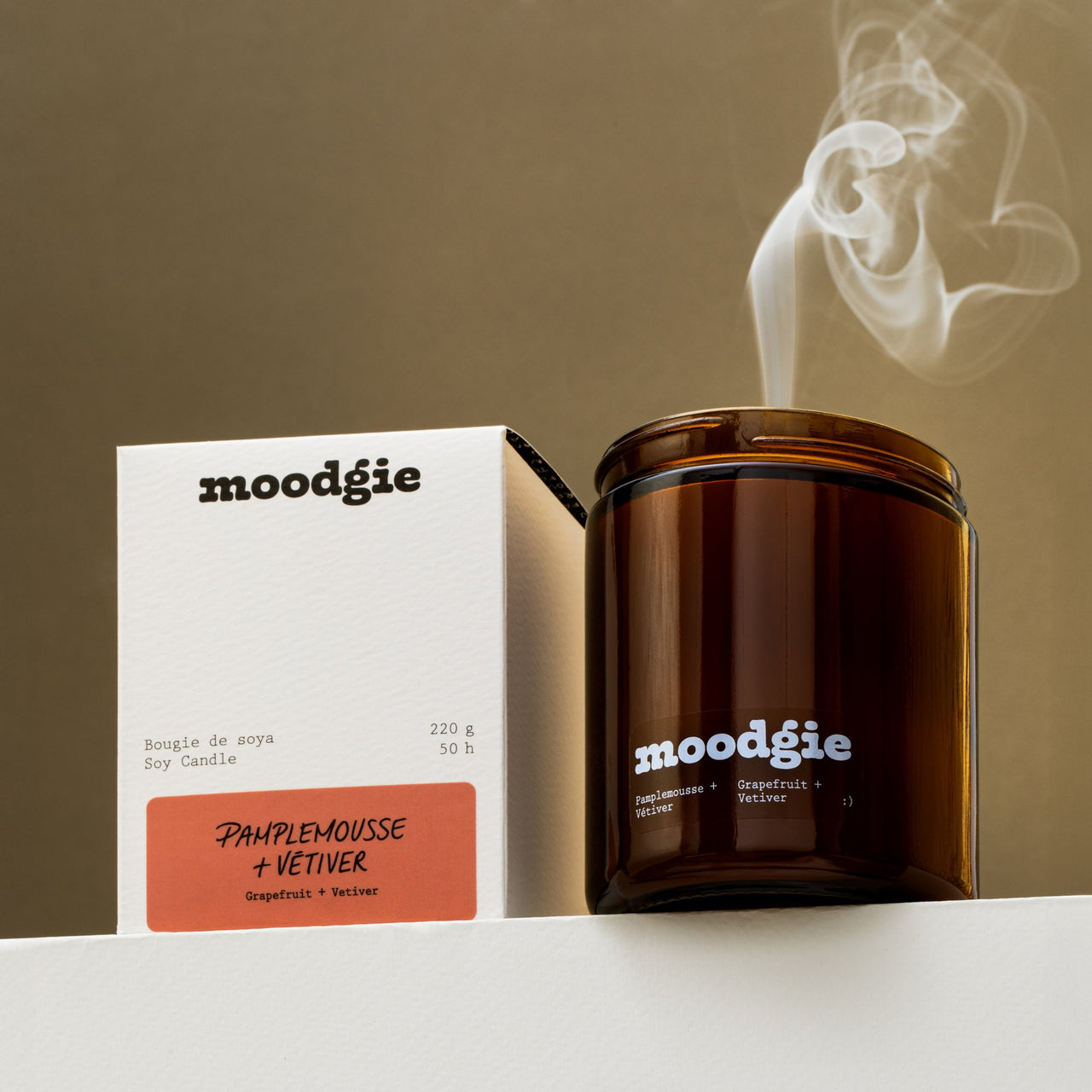 Bougie - Pamplemousse + Vétiver - Moodgie
