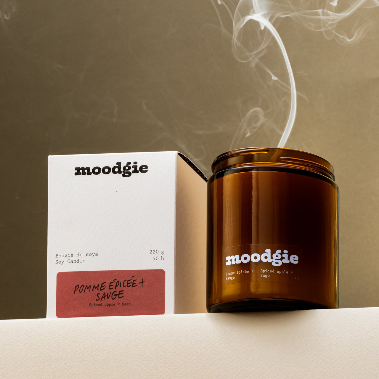 Bougie - Pomme épicée + Sauge - Moodgie