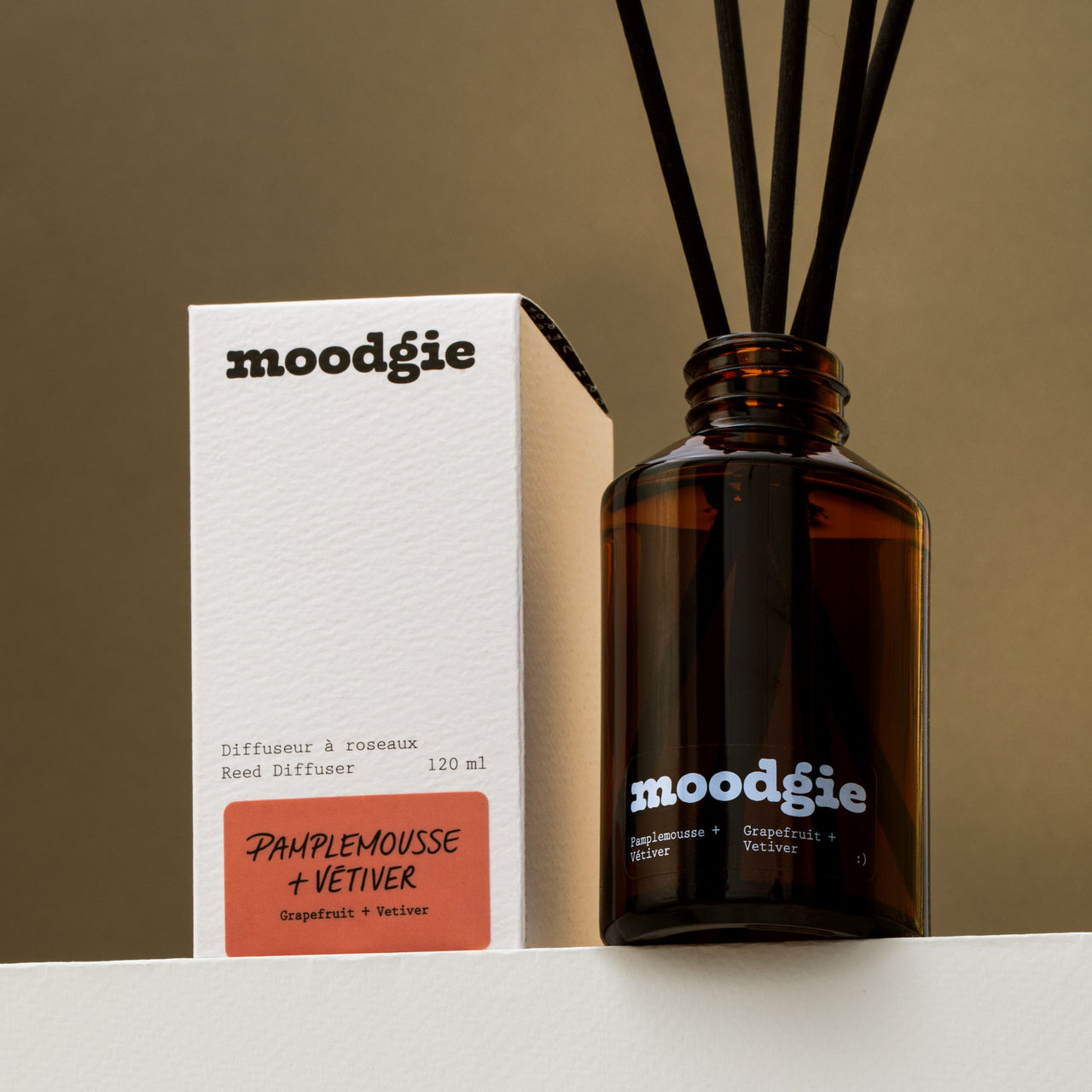 Diffuseur à roseaux - Pamplemousse + Vétiver - Moodgie